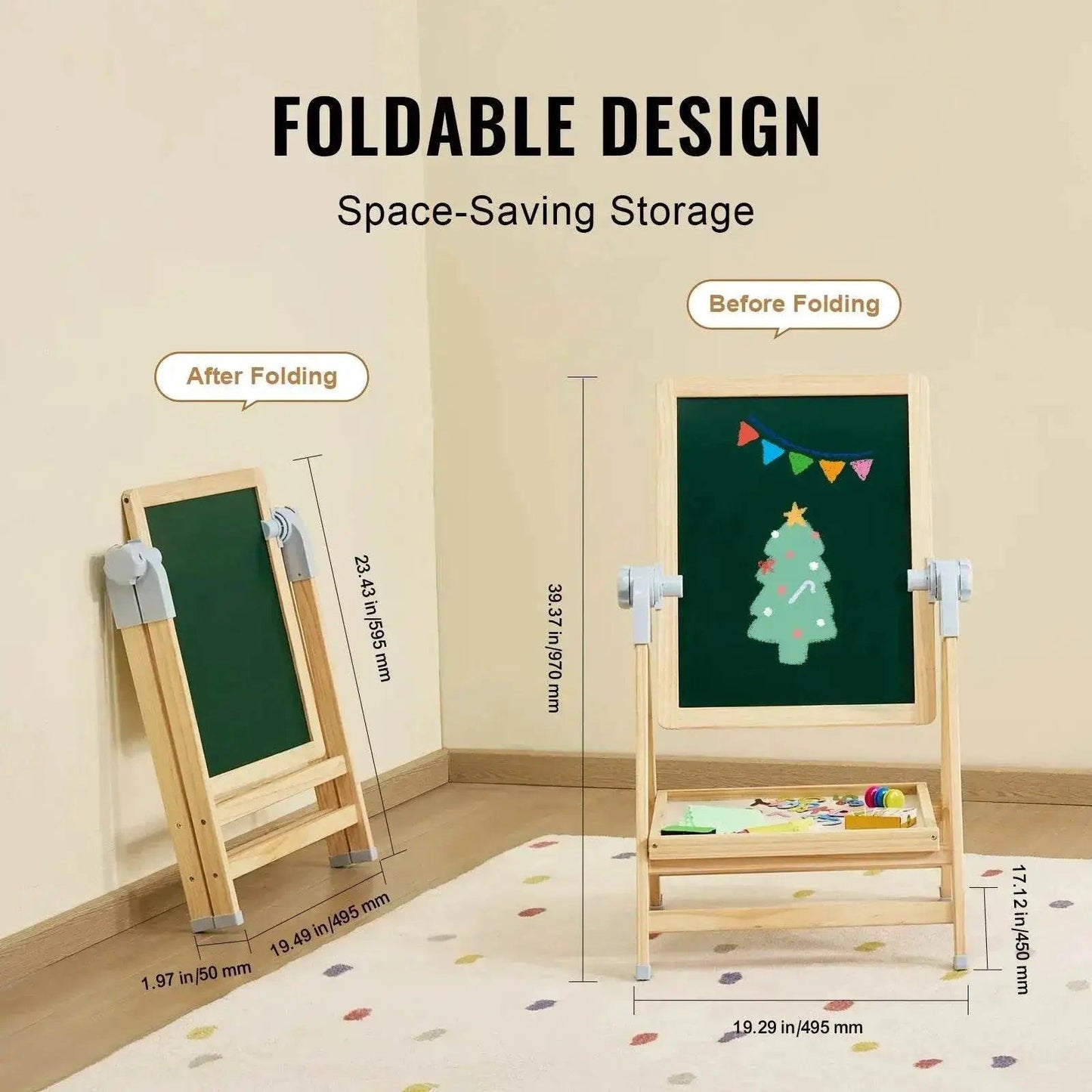  VEVOR Standing Magnetic Drawing Board Easel for Kids -  ToylandEU™