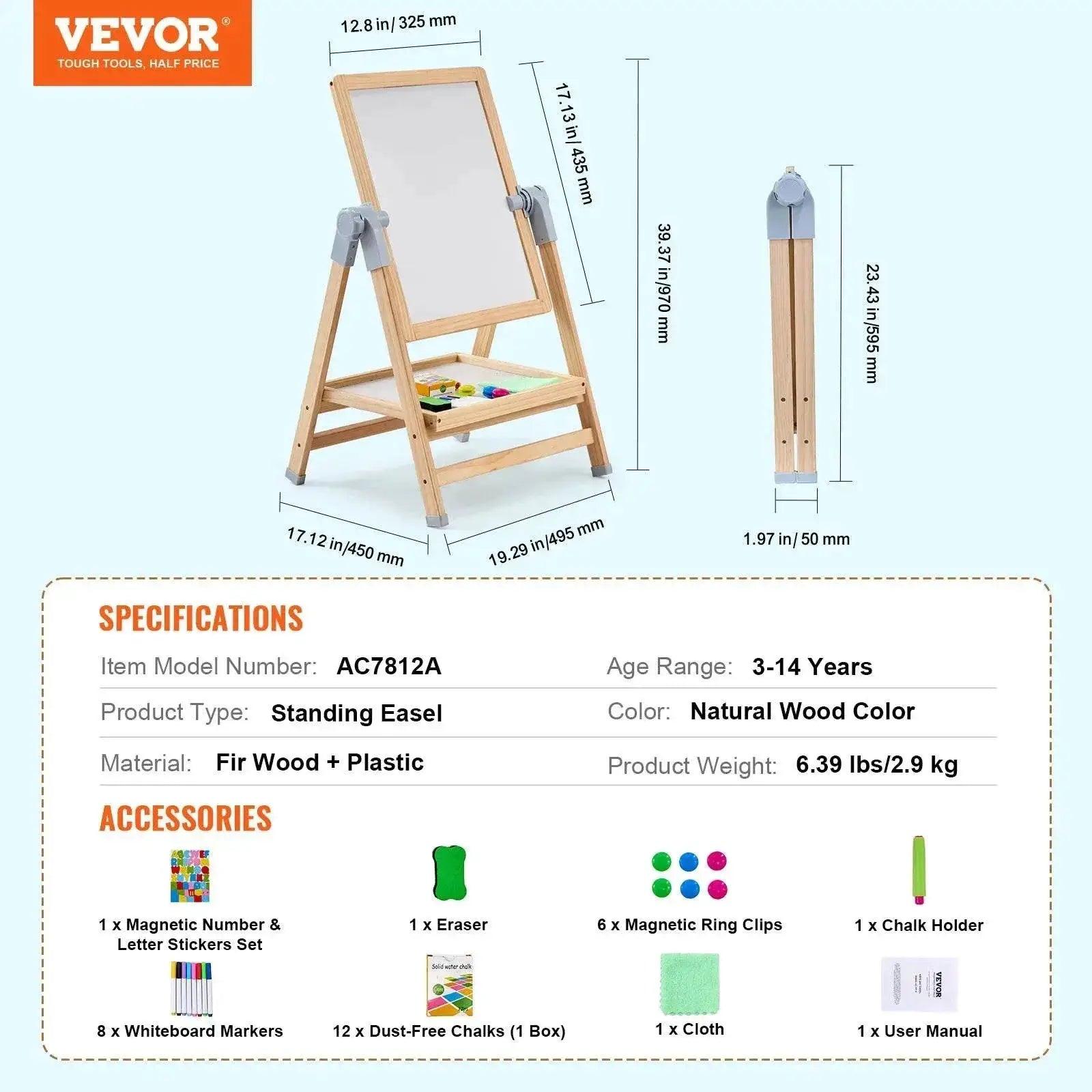 VEVOR Standing Magnetic Drawing Board Easel for Kids -  ToylandEU™