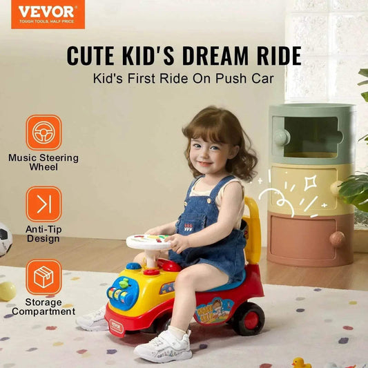  VEVOR Toddler Ride On Push Car with Music and Storage -  ToylandEU™