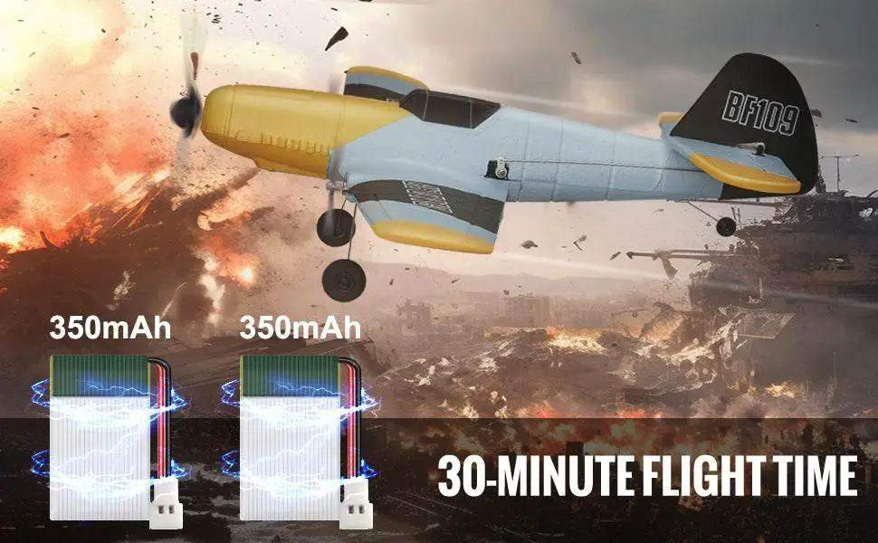  VEVOR Z61 RC Plane BF109 Fighter with 2 Batteries -  ToylandEU™