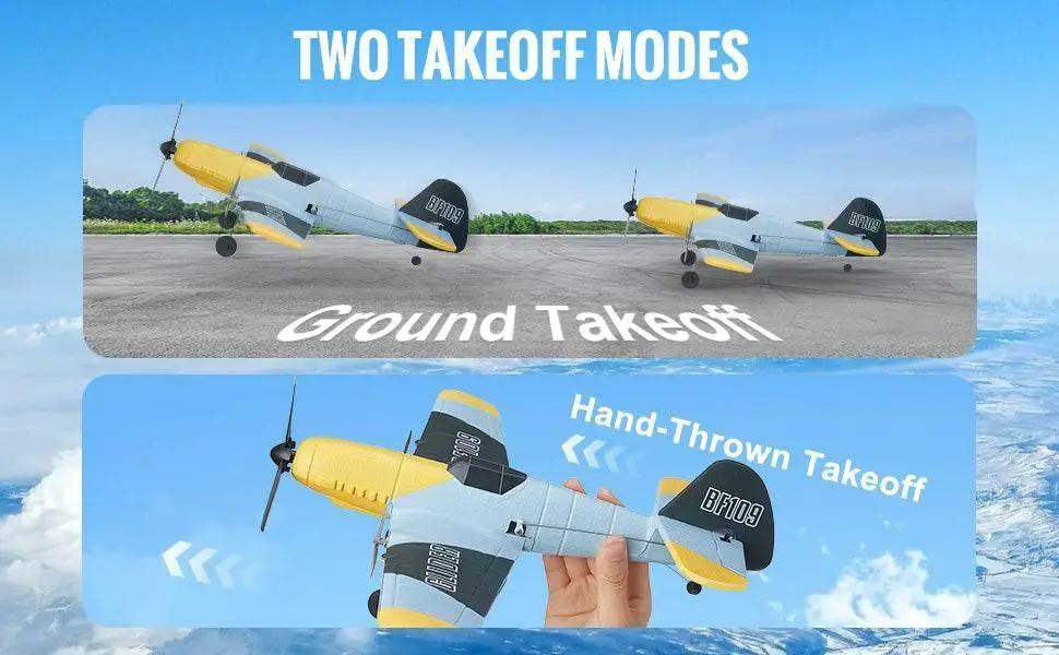  VEVOR Z61 RC Plane BF109 Fighter with 2 Batteries -  ToylandEU™