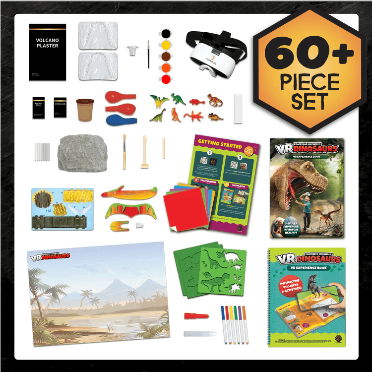 VR Dinosaur Science Kit | 60+ Piece STEM Set | Toylandeu™