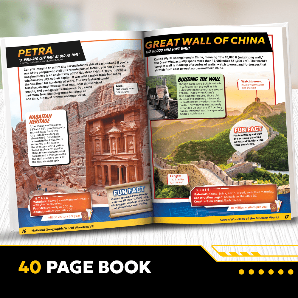 VR Educational Kit | World Wonders Book & 3D Puzzle | Toylandeu™
