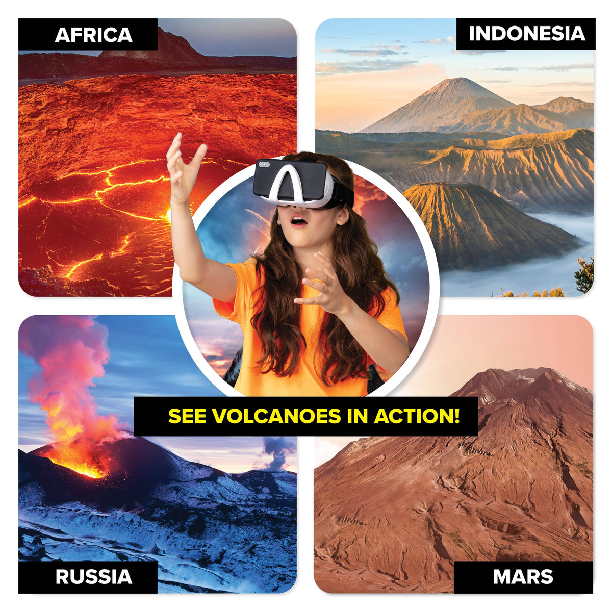 VR Volcano Science Kit | With VR Goggles & Plaster | Toylandeu™