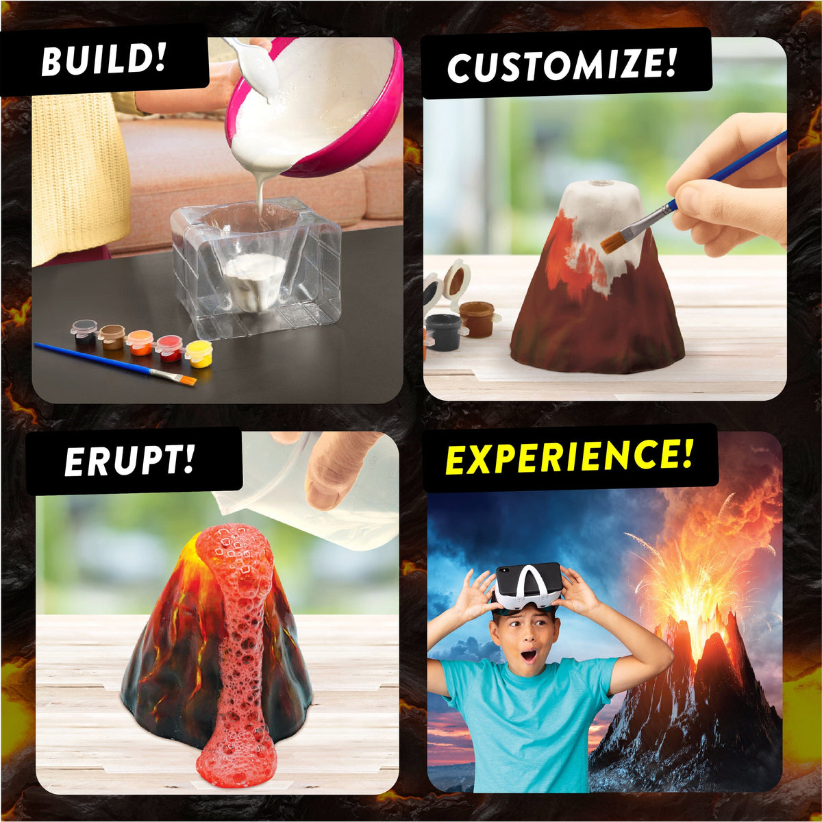 VR Volcano Science Kit | With VR Goggles & Plaster | Toylandeu™