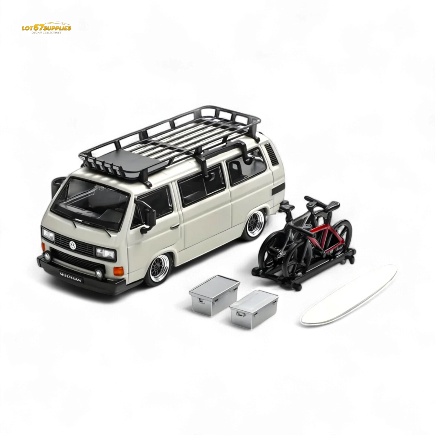 VW T3 Lowrider 1:64 Matte White Display Accessories - ToylandEU