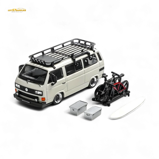  VW T3 Lowrider Diecast 1:64 Matte White Display -  ToylandEU™