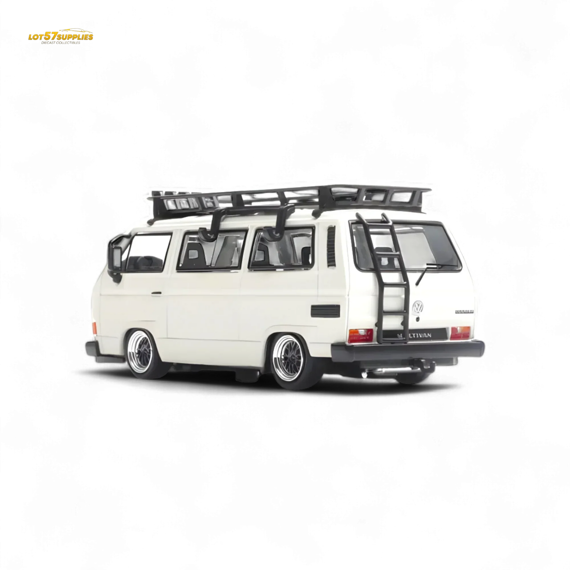 VW T3 Lowrider 1:64 Matte White Display Accessories - ToylandEU
