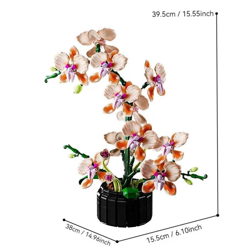  Valentine Orchid Bouquet Building Blocks Gift With Book -  ToylandEU™