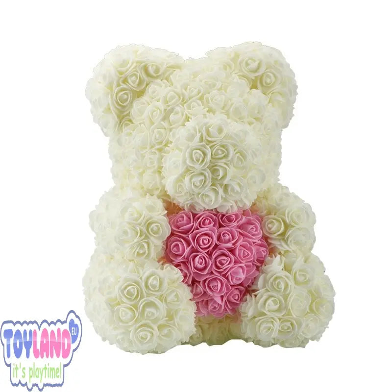 Valentines Day Rose Foam Bear Teddy Bear with Artificial Roses - Perfect Gift for Her - Toyland EU