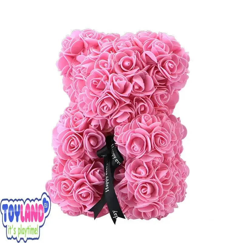 Valentines Day Rose Foam Bear Teddy Bear with Artificial Roses - Perfect Gift for Her Toyland EU