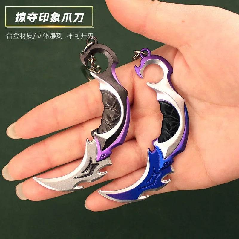 Valorant Weapon Melee Reaver 2.0 Karambit Knife Keychain - ToylandEU