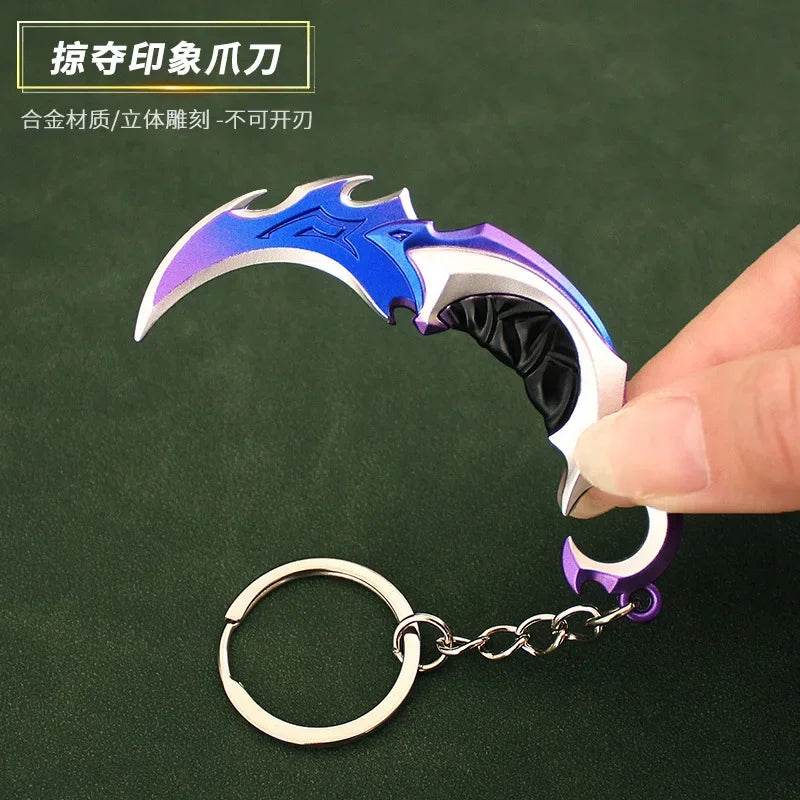 Valorant Weapon Melee Reaver 2.0 Karambit Knife Keychain - ToylandEU