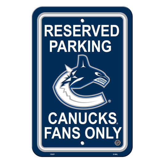 Vancouver Canucks 12x18 Plastic Reserved Parking Sign - ToylandEU