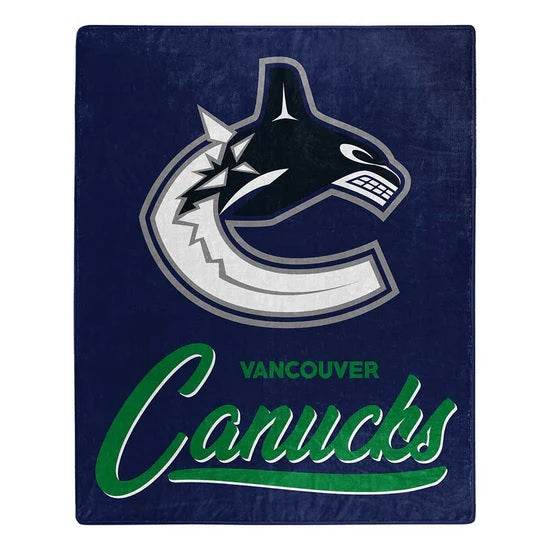 Vancouver Canucks Raschel Blanket 50x60 Signature Design - ToylandEU