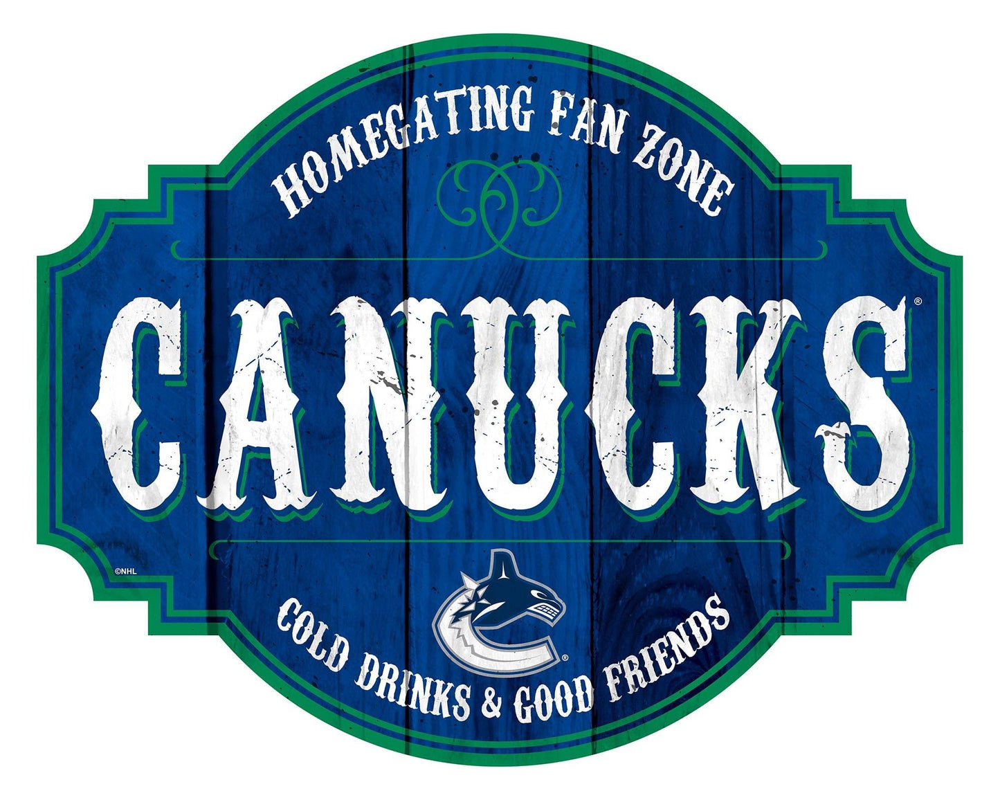 Vancouver Canucks Wood Sign 12 Inch Homegating Tavern - ToylandEU