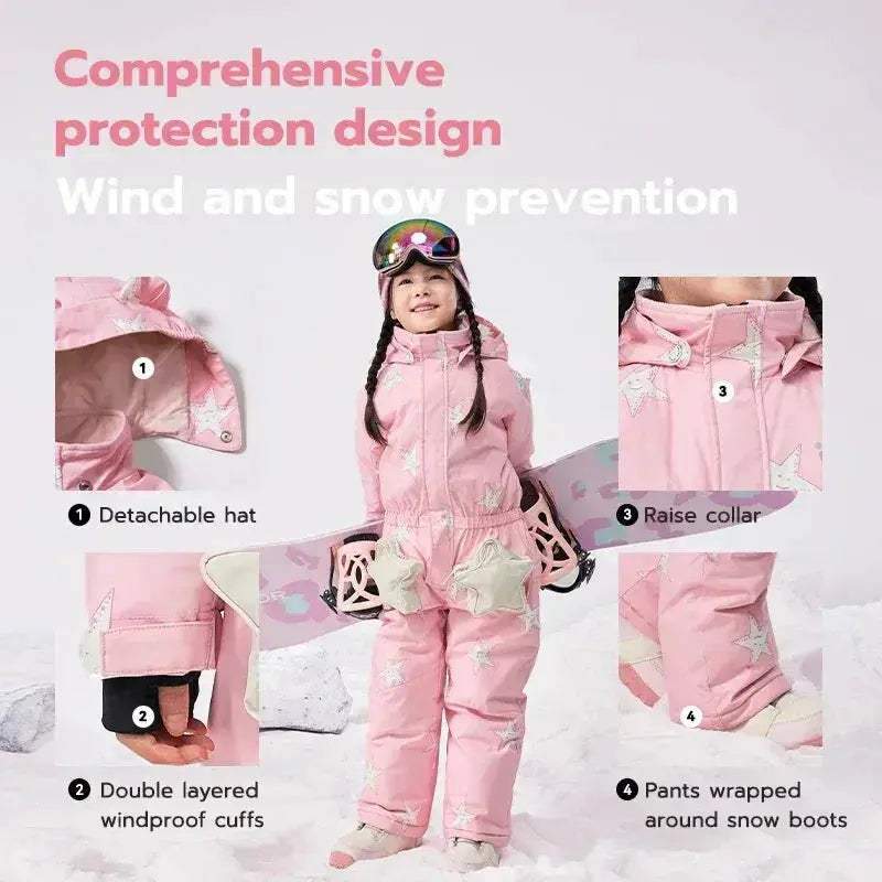 Vector Kids Ski Jumpsuit Winter Waterproof Snow Suit - ToylandEU