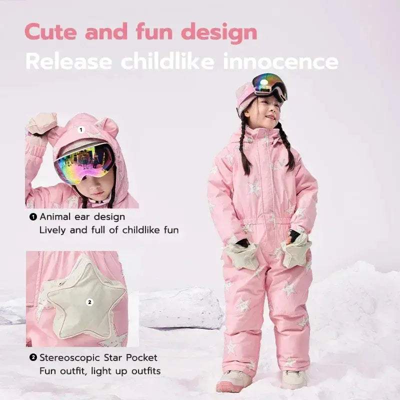 Vector Kids Ski Jumpsuit Winter Waterproof Snow Suit - ToylandEU