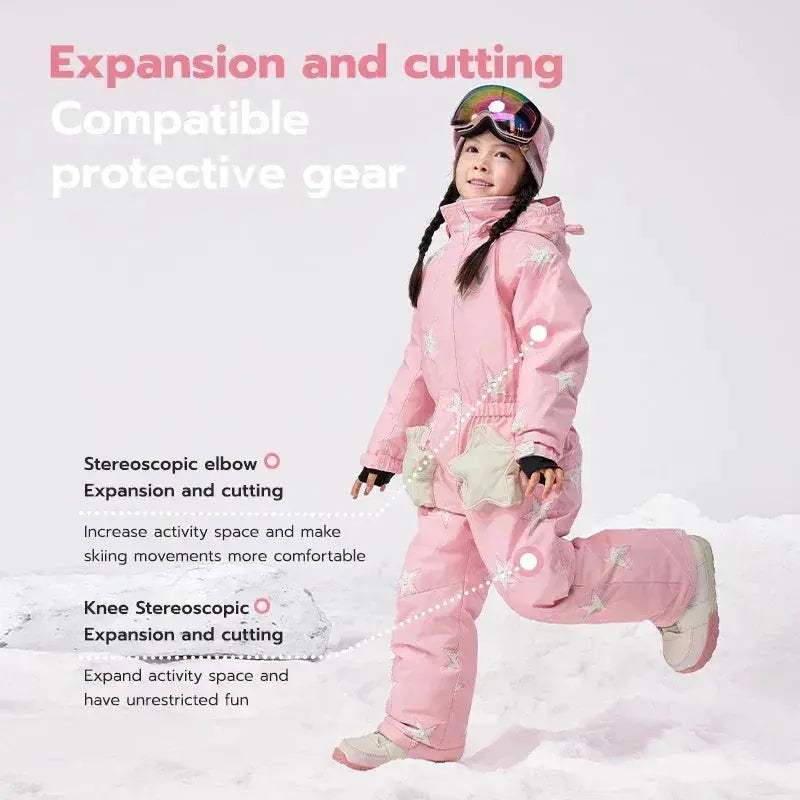 Vector Kids Ski Jumpsuit Winter Waterproof Snow Suit - ToylandEU