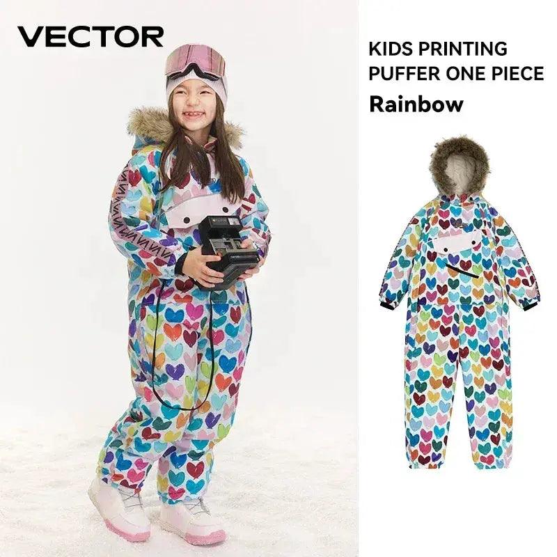  Vector Kids Waterproof Ski Jumpsuit Hooded Warm Lined -  ToylandEU™