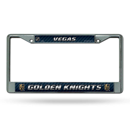 Vegas Golden Knights Chrome License Plate Frame With Insert - ToylandEU