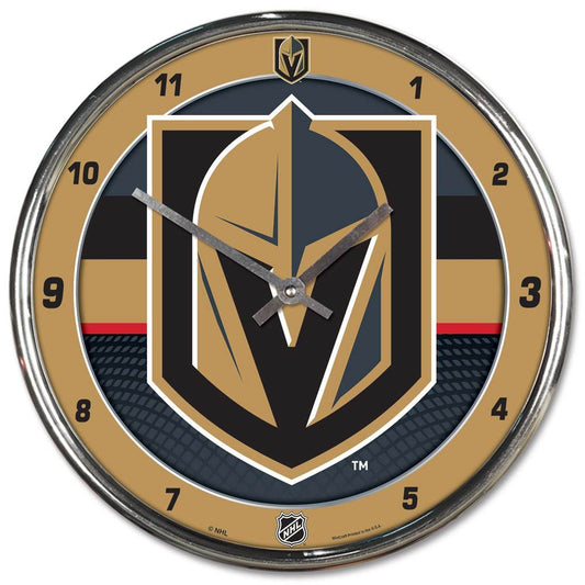 Vegas Golden Knights Chrome Round Wall Clock 12 Inch - ToylandEU