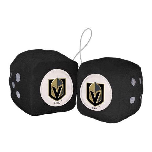 Vegas Golden Knights Fuzzy Dice Car Decor Plush Logo - ToylandEU
