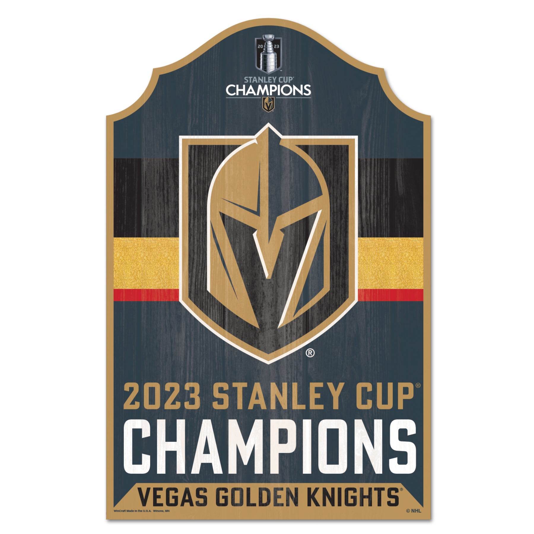 Vegas Golden Knights Sign 11x17 Wood Stanley Cup Champion - ToylandEU