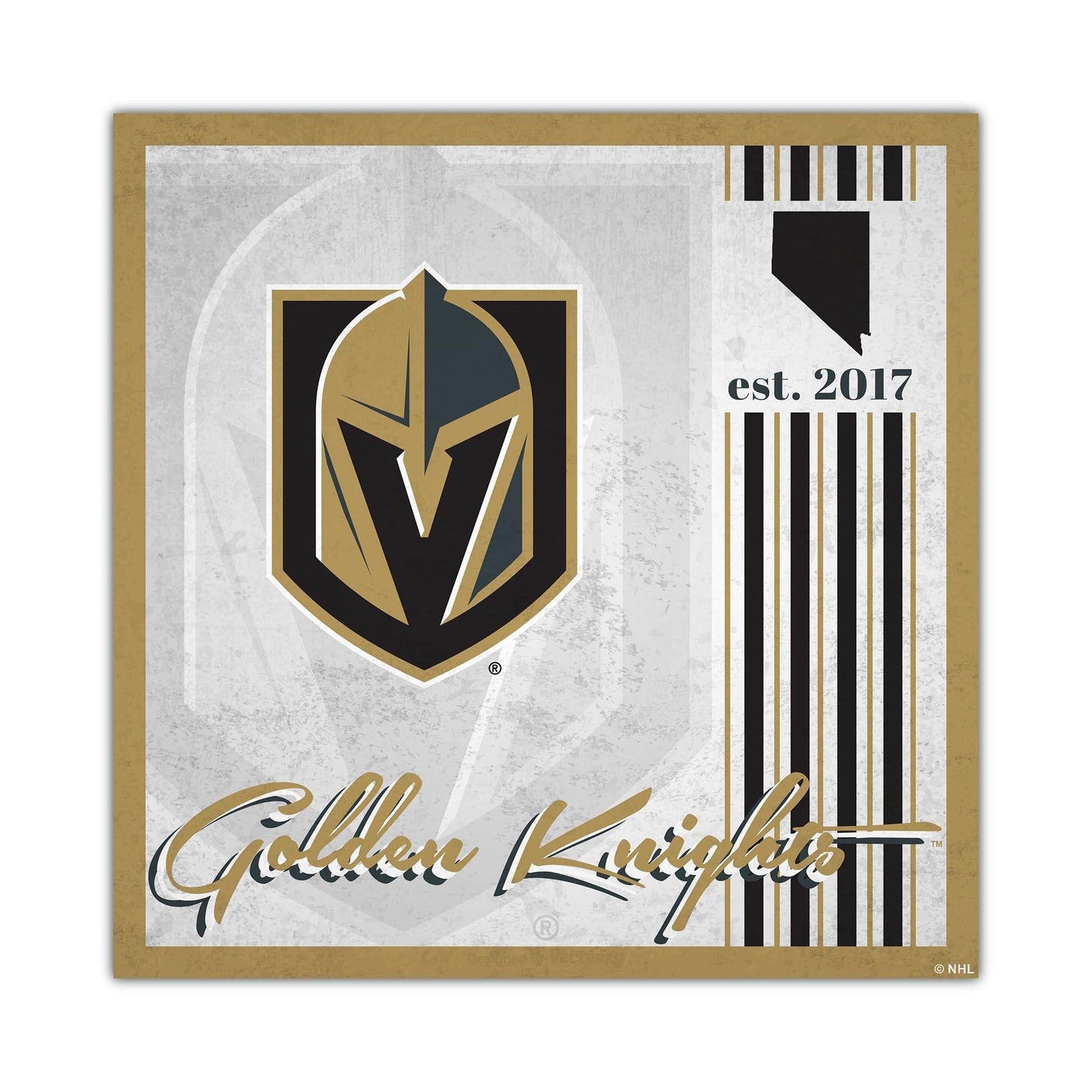 Vegas Golden Knights Wood Sign 10x10 Album Design Custom - ToylandEU