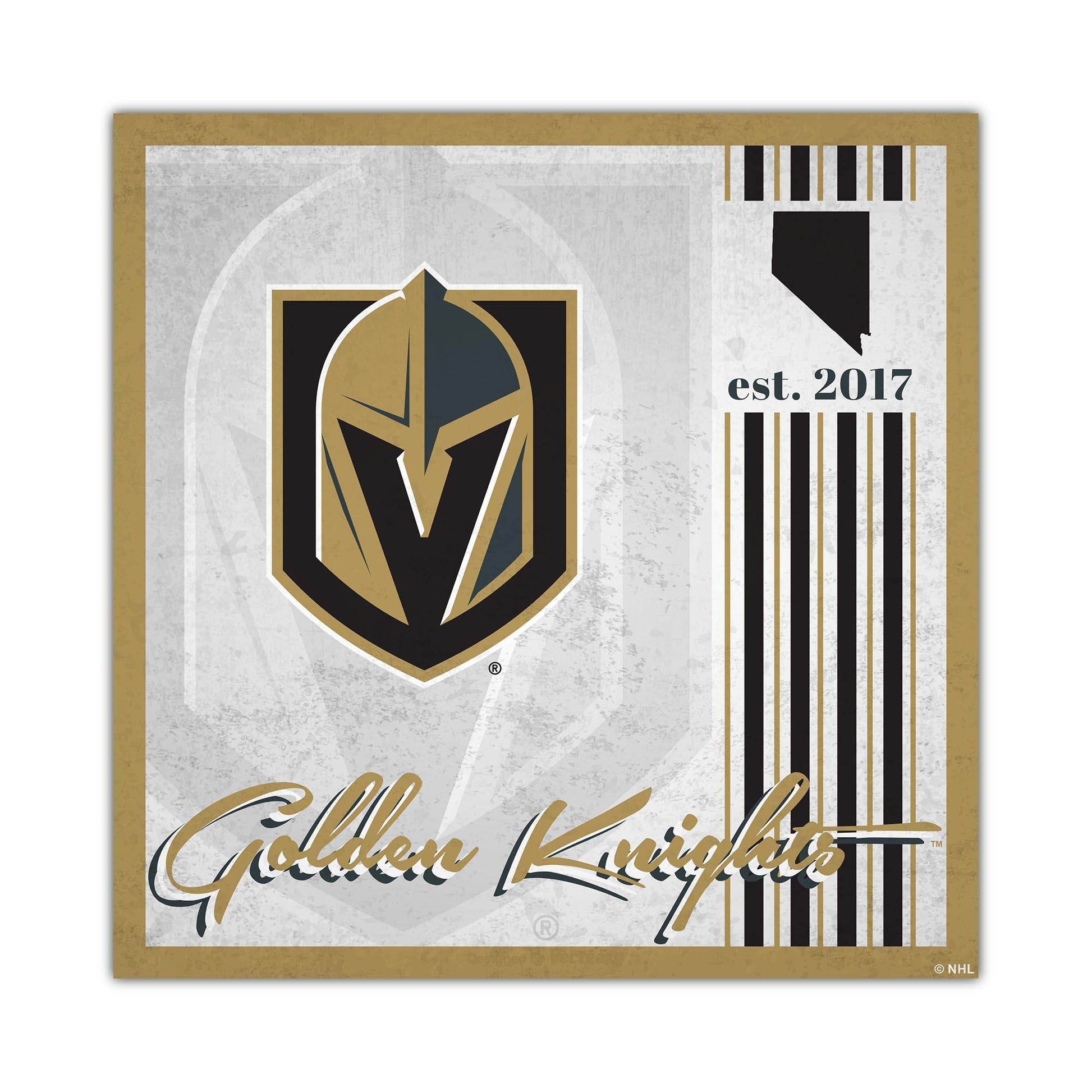 Vegas Golden Knights Wood Sign 10x10 Album Design Custom - ToylandEU