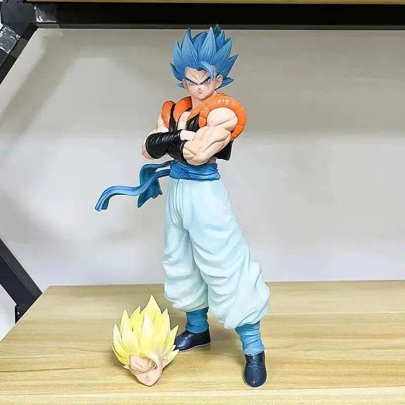 Vegito and Gogeta Anime Figurines, Swapable Super Saiyan and Blue Heads Dragon Ball Super GT 30 CM - ToylandEU