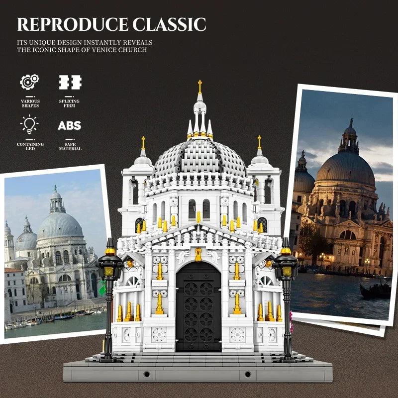 Venice Church Building Block Set LED Lights Toylandeu™