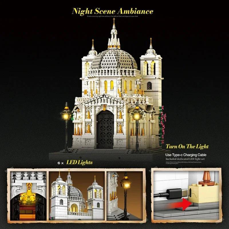 Venice Church Building Block Set LED Lights Toylandeu™