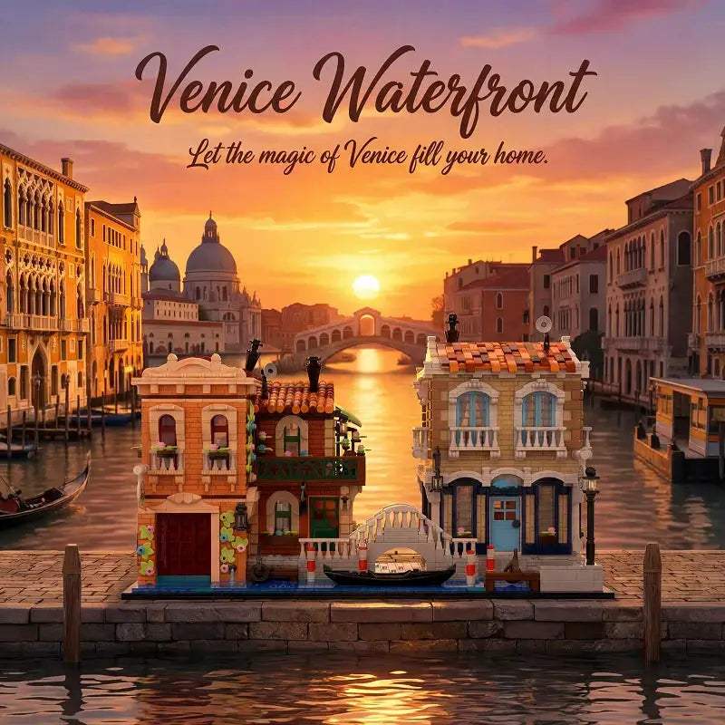 Venice Waterfront LED House LEGO Compatible Modular Brick Kit - ToylandEU
