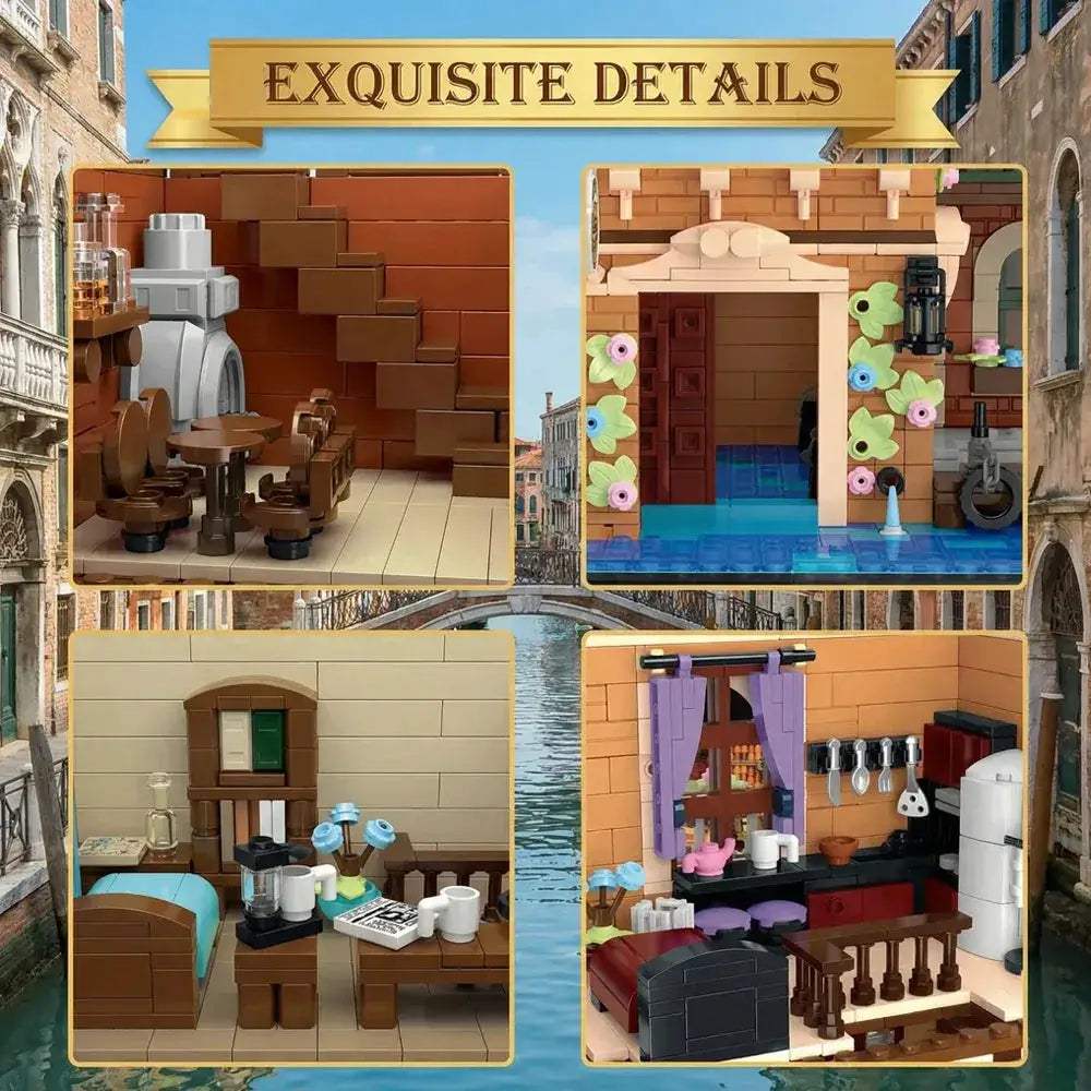 Venice Waterfront LED Modular Brick Blocks City Architecture Kit - ToylandEU