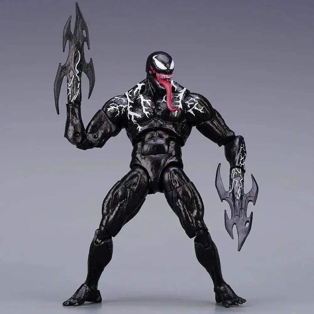 Venom Figure, Spiderman Marvel Moveable Joints Figurine, Kids Toys Gifts 7 in - ToylandEU