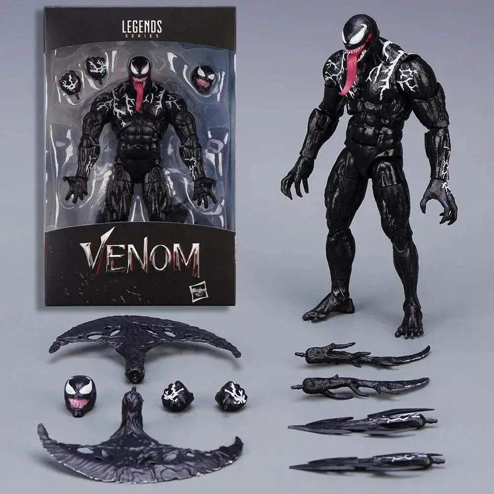Venom Figure, Spiderman Marvel Moveable Joints Figurine, Kids Toys Gifts 7 in - ToylandEU
