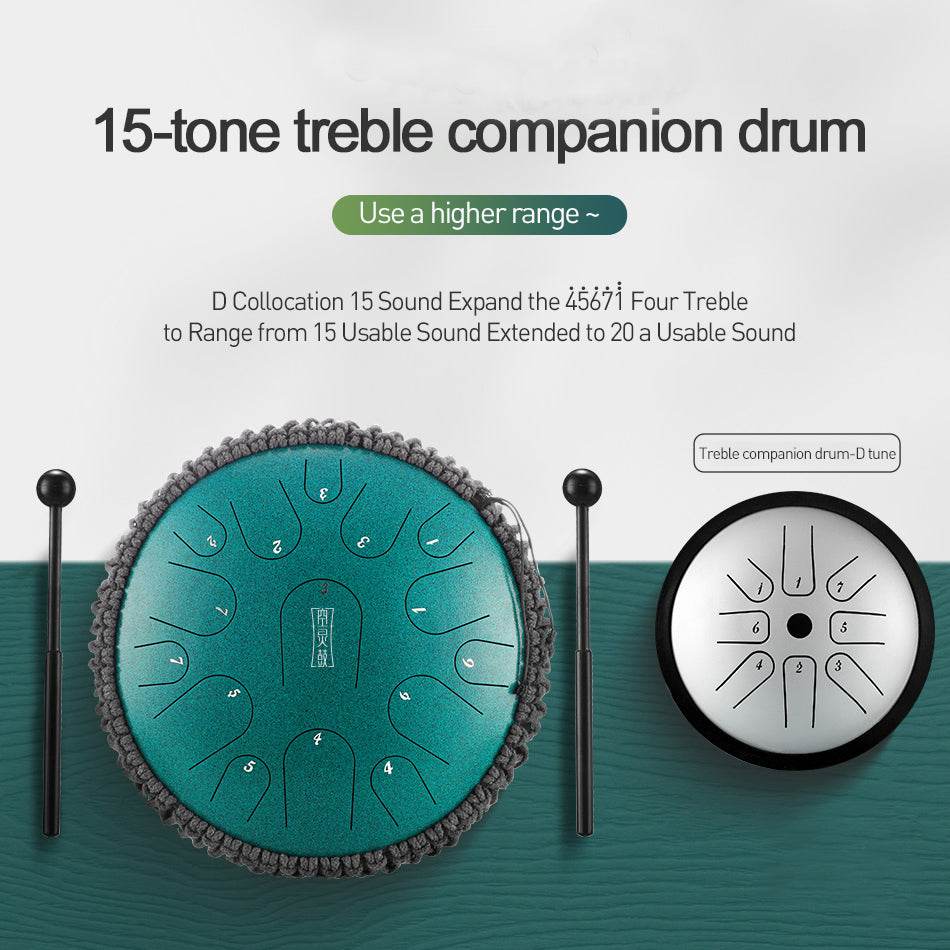 Versatile 13-Inch Steel Tongue Drum with 15 Enchanting Tones - ToylandEU
