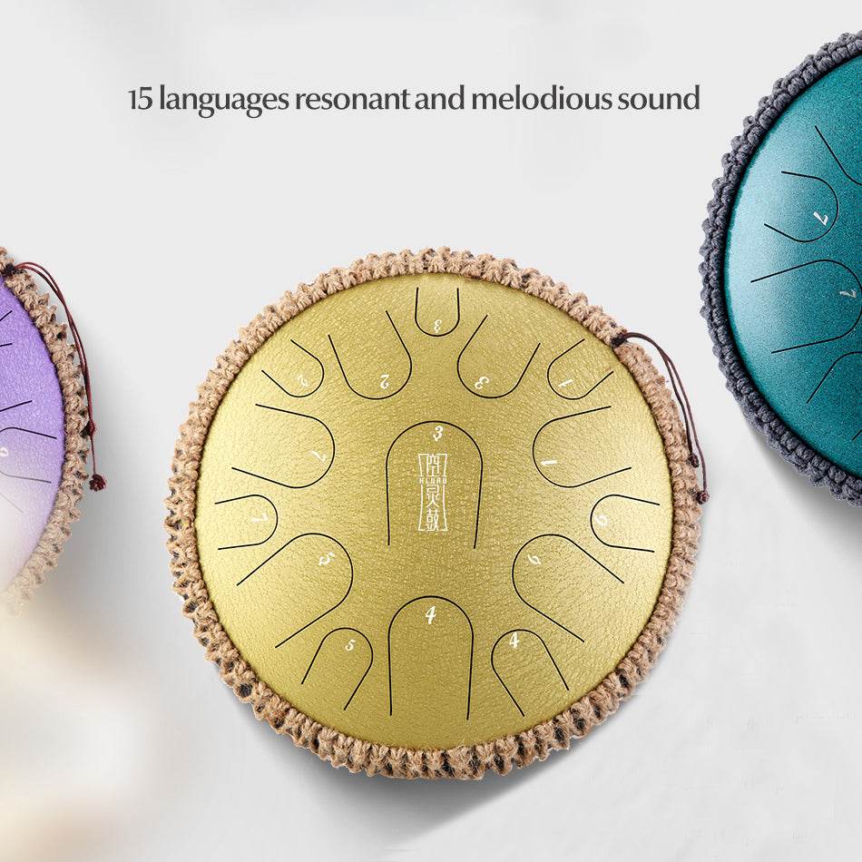 Versatile 13-Inch Steel Tongue Drum with 15 Enchanting Tones - ToylandEU