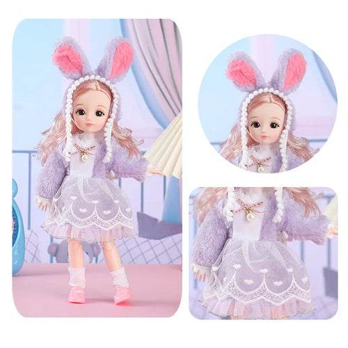 Versatile 30cm Princess Doll with 12 Poseable Joints & Customizable Outfits - ToylandEU