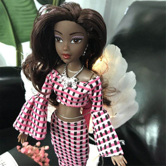 Versatile African Fashion Doll with Customizable Joints and Accessories - ToylandEU