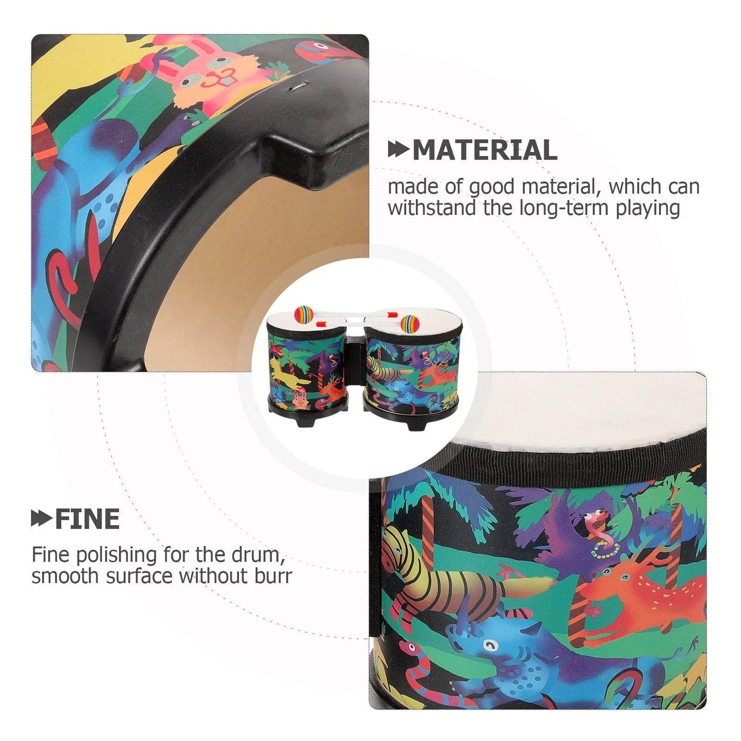 Versatile Bongo Drums for Kids & Adults - Fun Percussion Instrument - ToylandEU