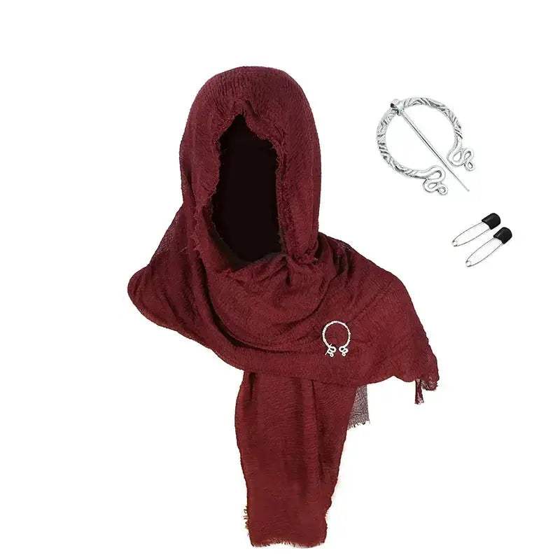 Versatile Medieval Cloak Cape With Viking Brooch For Halloween - ToylandEU