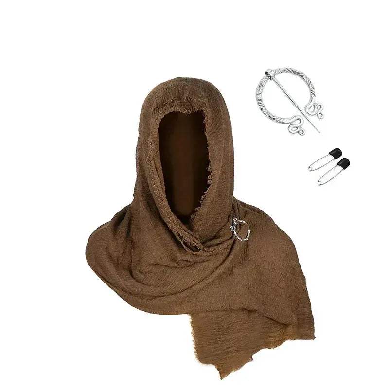 Versatile Medieval Cloak Cape With Viking Brooch For Halloween - ToylandEU