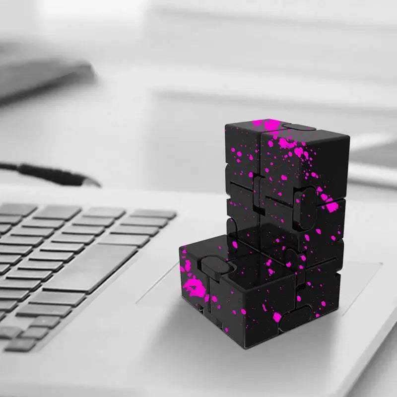 Infinity Magic Figet Cube Finger Toy Aluminum Alloy Metal Office Square Camouflage Flip Cubic Stress Relief Desk Toys Cool Gift - ToylandEU