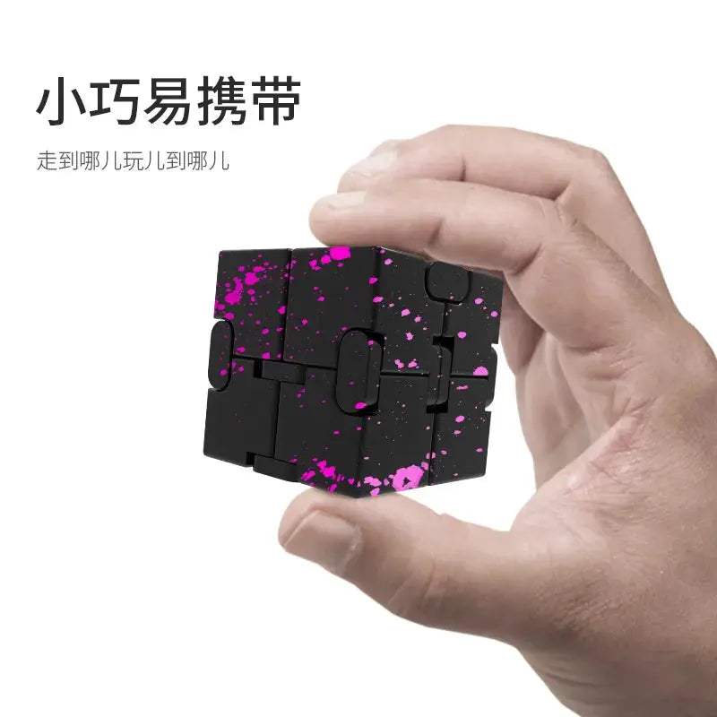 Infinity Magic Figet Cube Finger Toy Aluminum Alloy Metal Office Square Camouflage Flip Cubic Stress Relief Desk Toys Cool Gift - ToylandEU
