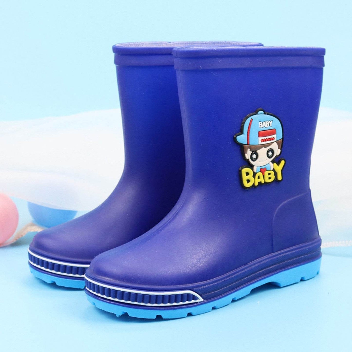 Versatile Waterproof Rubber Rain Boots for Kids - Yellow, Blue, Green, Pink with Removable Cotton Liners - ToylandEU