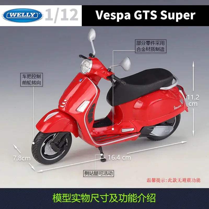  Vespa Diecast 1to12 Scale Model Official Licensed -  ToylandEU™