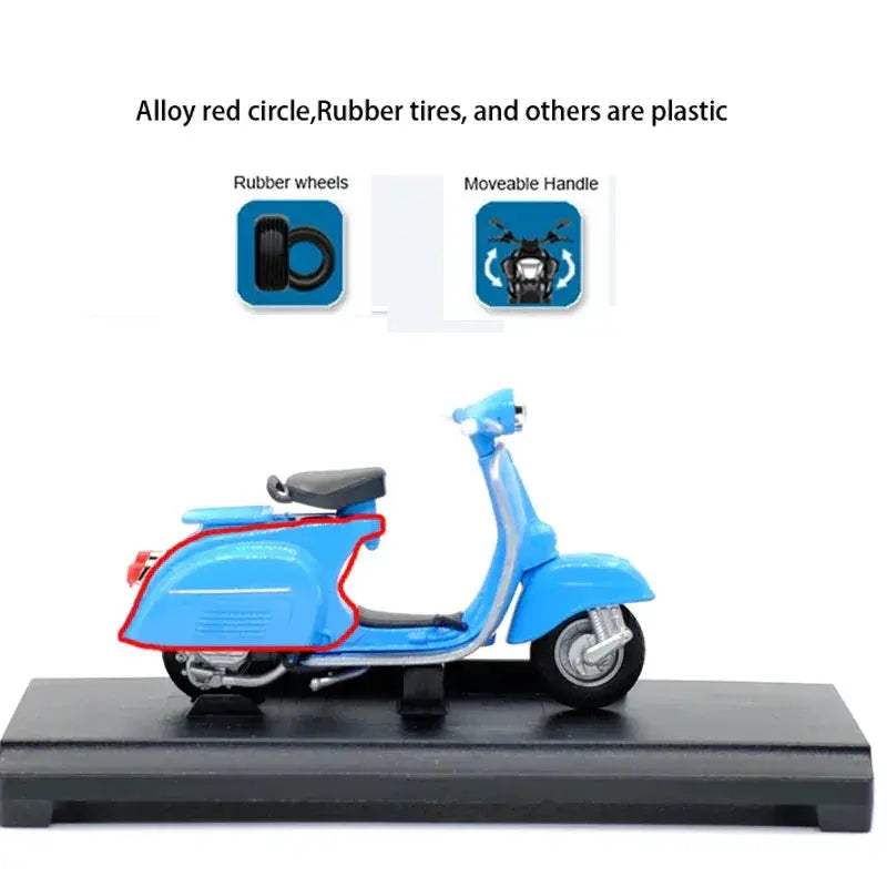 Vespa Diecast Model 1 To 18 Scale With Rotating Wheels - ToylandEU