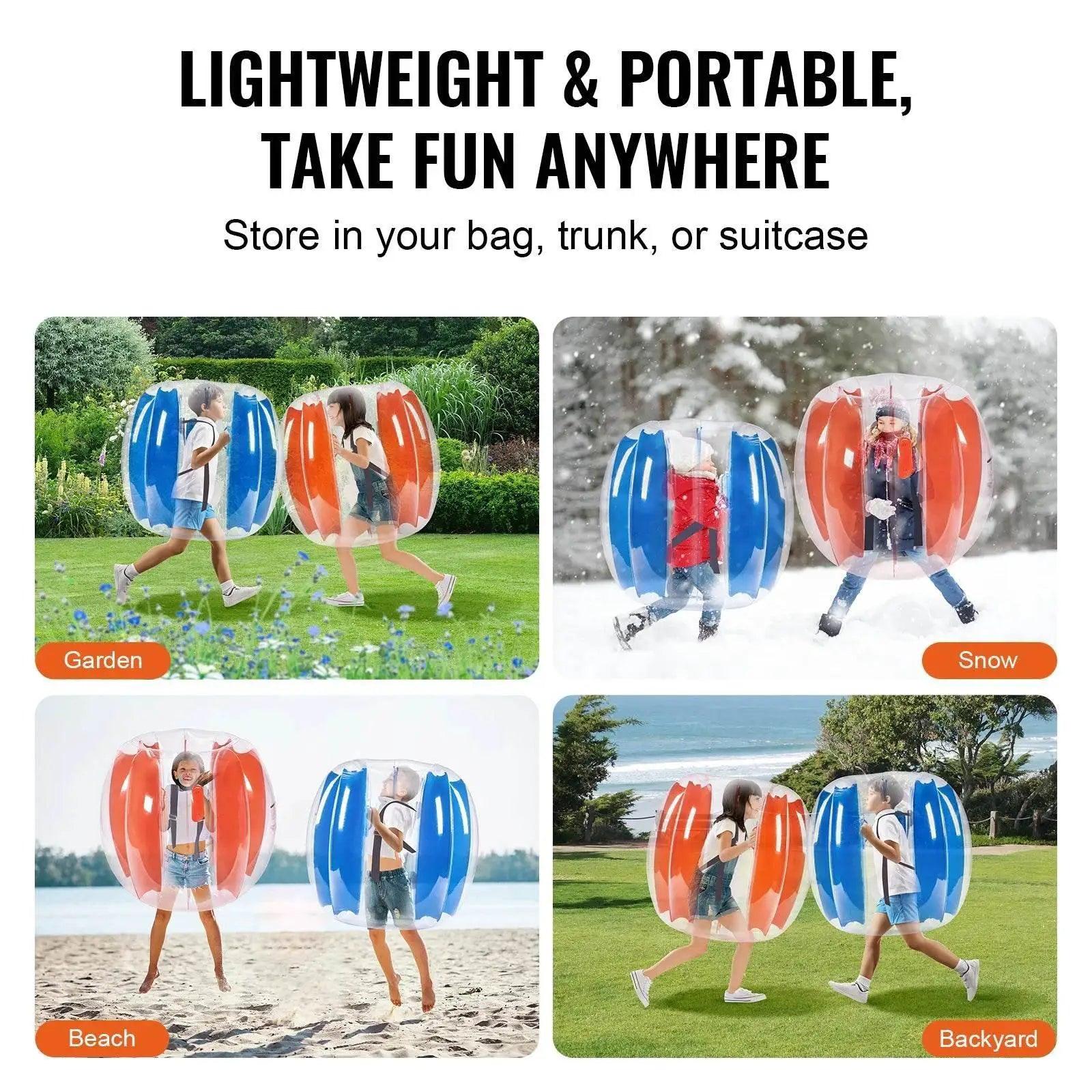  Vevor 2-Pack 2/3Ft Inflatable Bumper Balls for Kids and Teens Durable PVC Body Sumo Zorb Balls Human Hamster Bubble Balls -  ToylandEU™